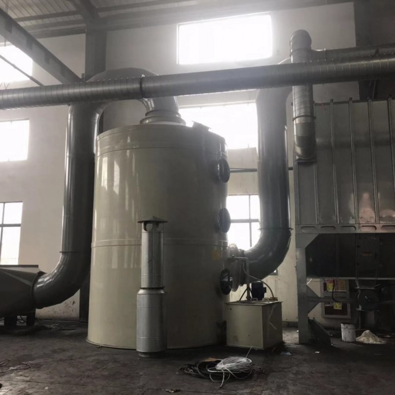 處理酸堿廢氣的PP噴淋塔-- 太倉市吉利防腐化工設(shè)備有限公司